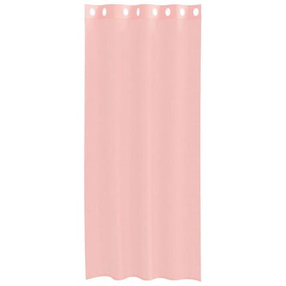 Voile Curtains with Grommets 2 pcs Pink 140x245 cm