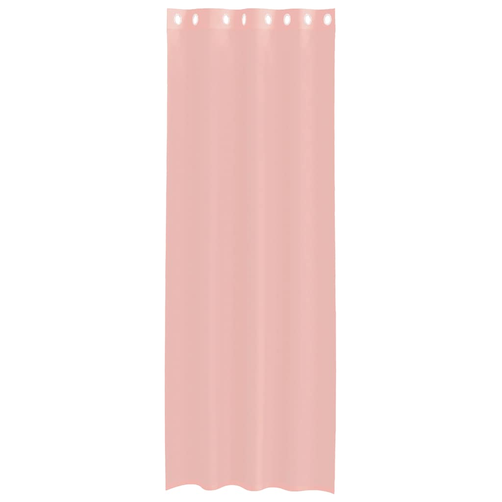 Voile Curtains with Grommets 2 pcs Pink 140x260 cm