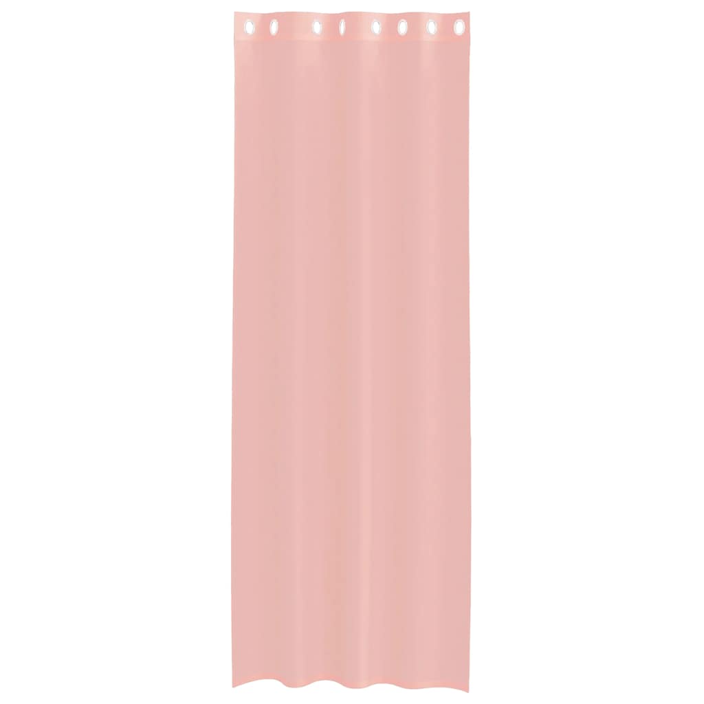Voile Curtains with Grommets 2 pcs Pink 140x300 cm