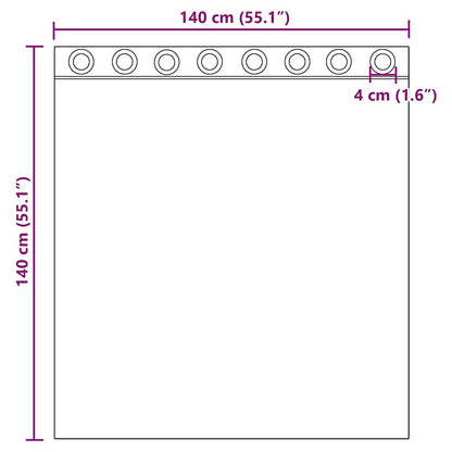 Voile Curtains with Grommets 2 pcs Purple 140x140 cm