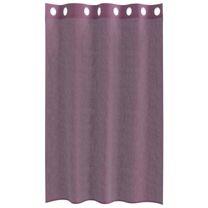 Voile Curtains with Grommets 2 pcs Purple 140x175 cm