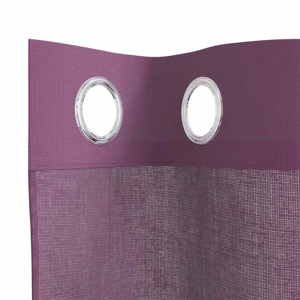 Voile Curtains with Grommets 2 pcs Purple 140x175 cm