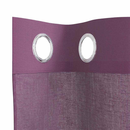 Voile Curtains with Grommets 2 pcs Purple 140x175 cm