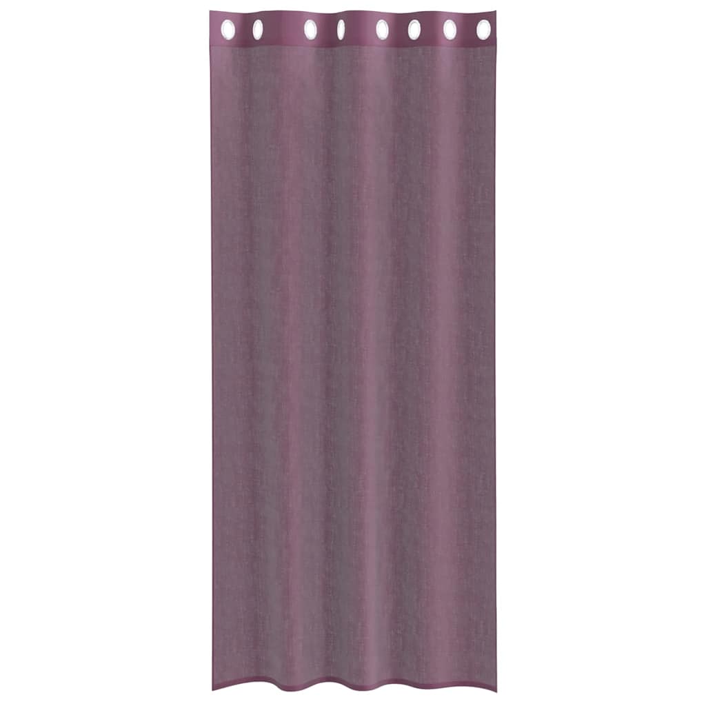 Voile Curtains with Grommets 2 pcs Purple 140x225 cm