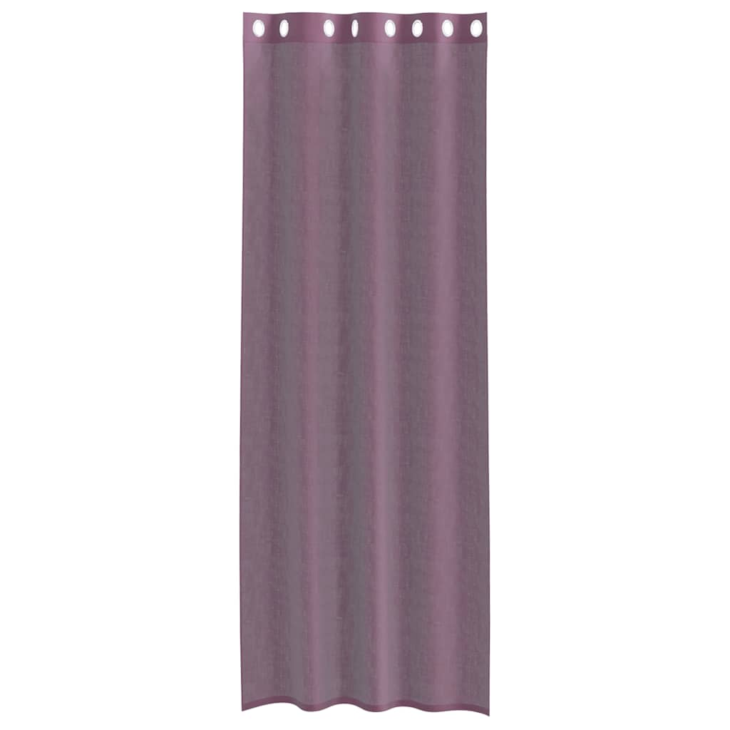 Voile Curtains with Grommets 2 pcs Purple 140x260 cm