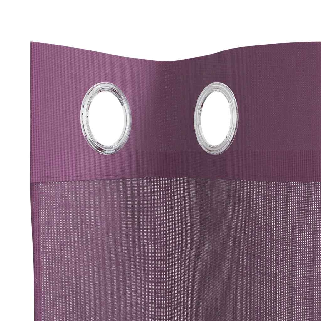 Voile Curtains with Grommets 2 pcs Purple 140x260 cm