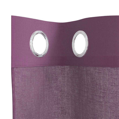 Voile Curtains with Grommets 2 pcs Purple 140x260 cm
