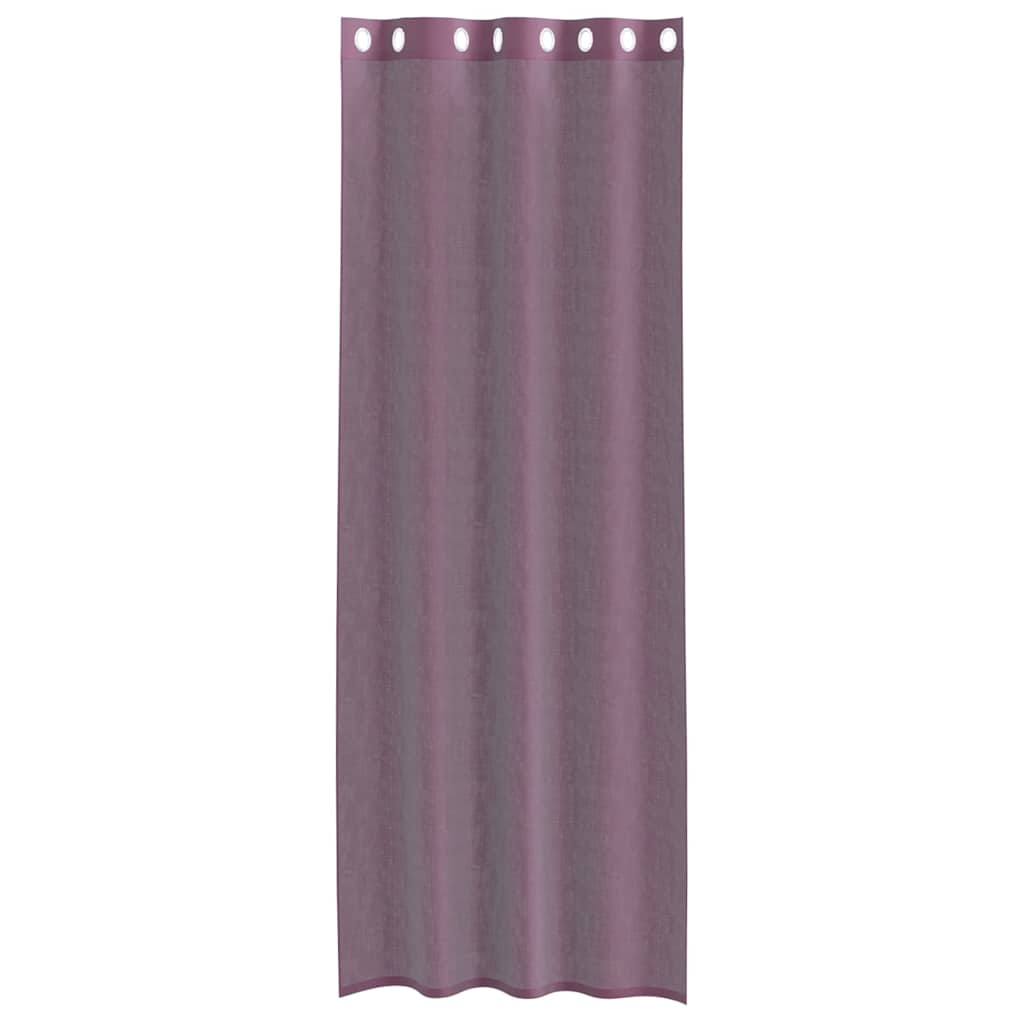 Voile Curtains with Grommets 2 pcs Purple 140x300 cm
