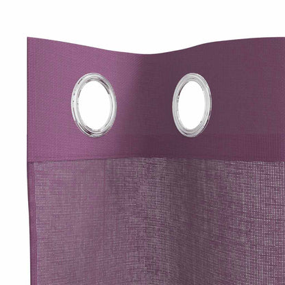 Voile Curtains with Grommets 2 pcs Purple 140x300 cm