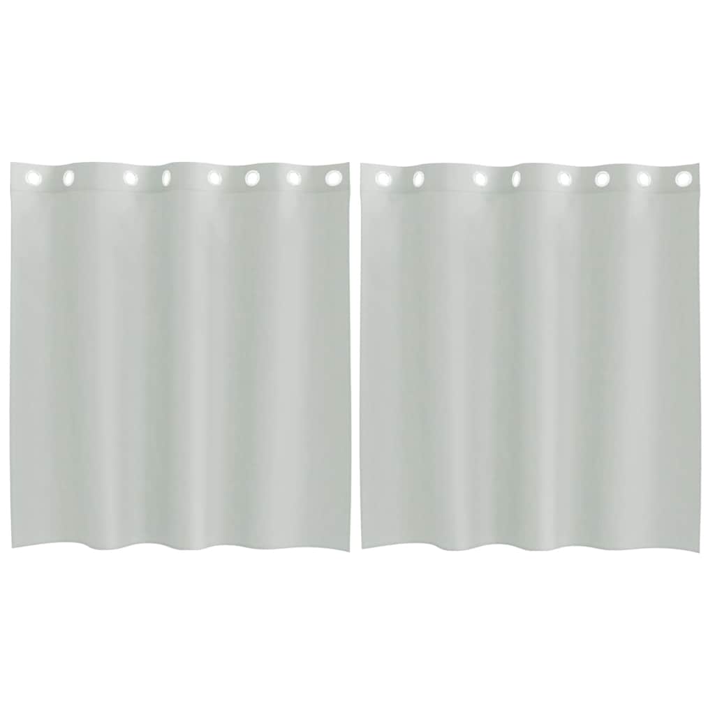 Voile Curtains with Grommets 2 pcs Light Grey 140x140 cm