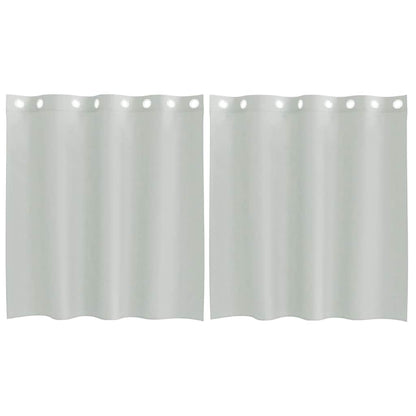 Voile Curtains with Grommets 2 pcs Light Grey 140x140 cm