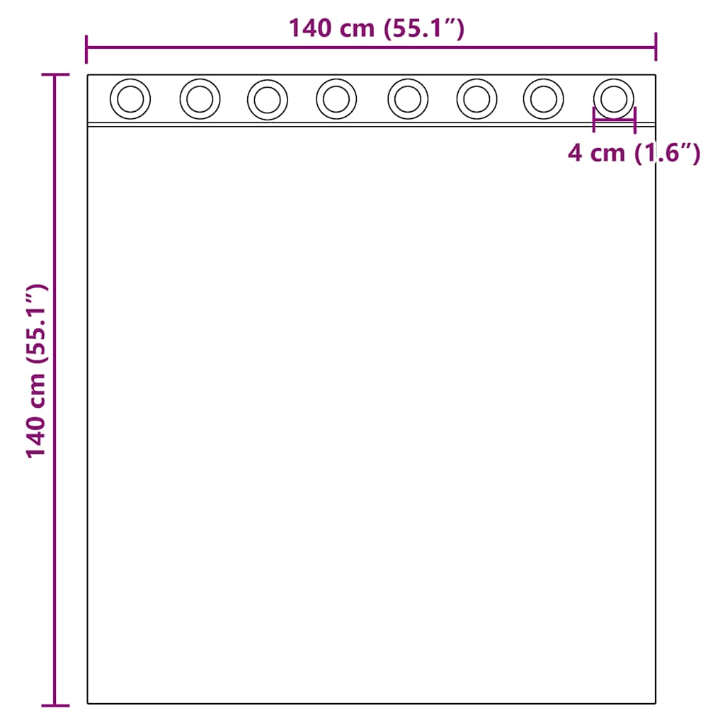 Voile Curtains with Grommets 2 pcs Light Grey 140x140 cm