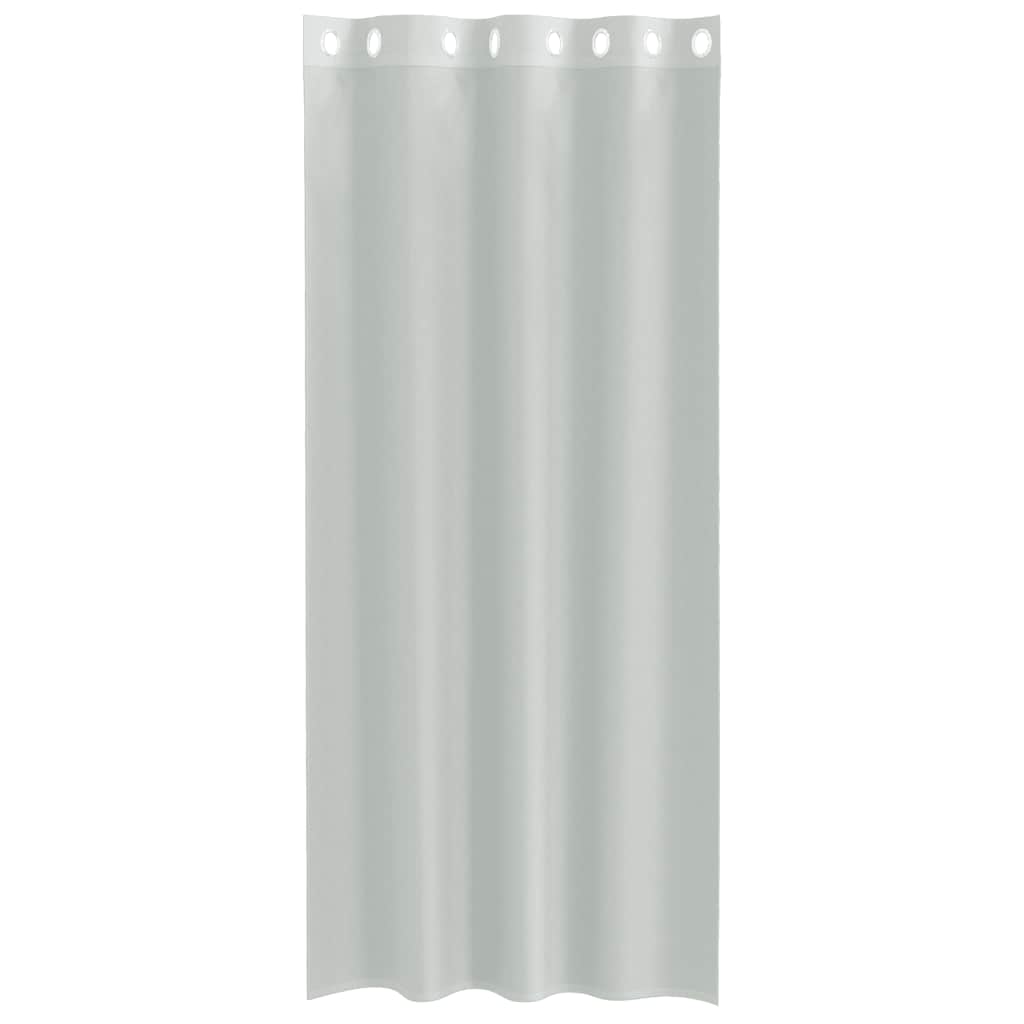 Voile Curtains with Grommets 2 pcs Light Grey 140x225 cm