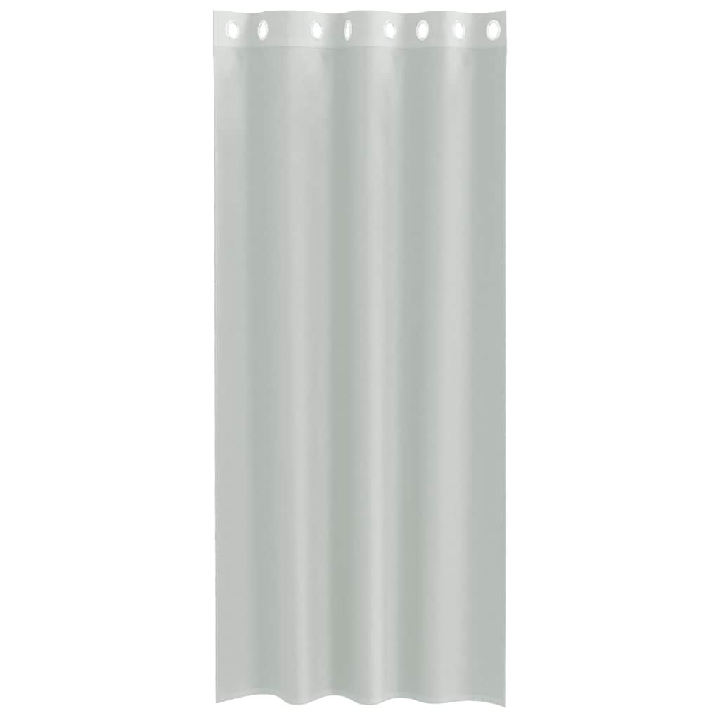 Voile Curtains with Grommets 2 pcs Light Grey 140x245 cm