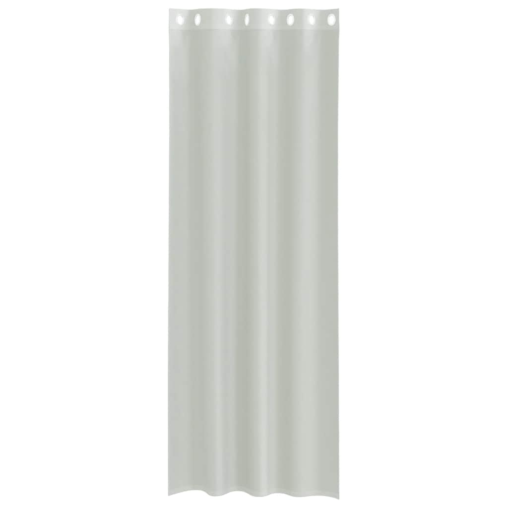 Voile Curtains with Grommets 2 pcs Light Grey 140x260 cm