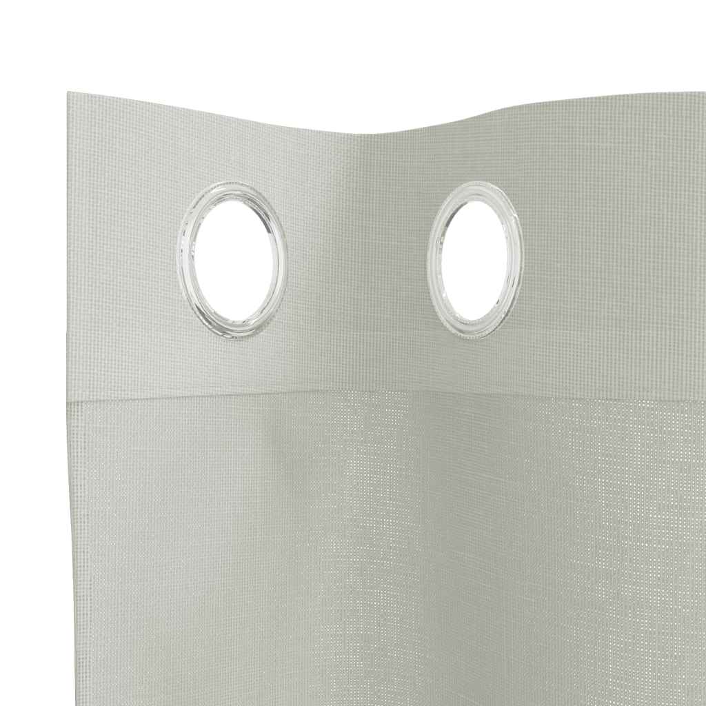 Voile Curtains with Grommets 2 pcs Light Grey 140x260 cm