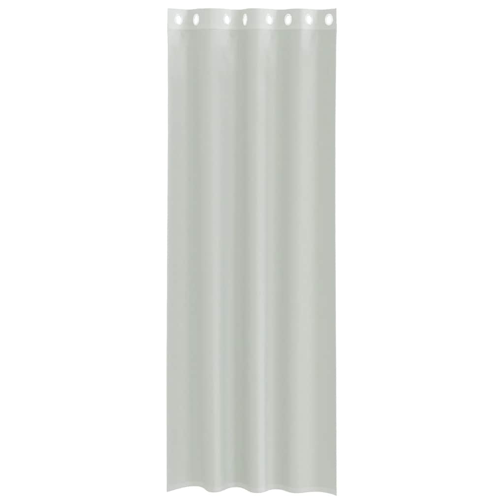 Voile Curtains with Grommets 2 pcs Light Grey 140x300 cm