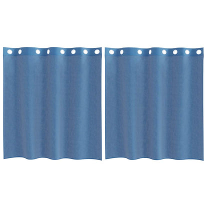 Voile Curtains with Grommets 2 pcs Royal Blue