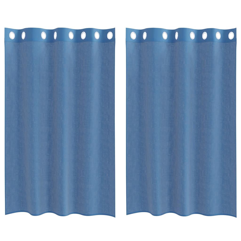 Voile Curtains with Grommets 2 pcs Royal Blue