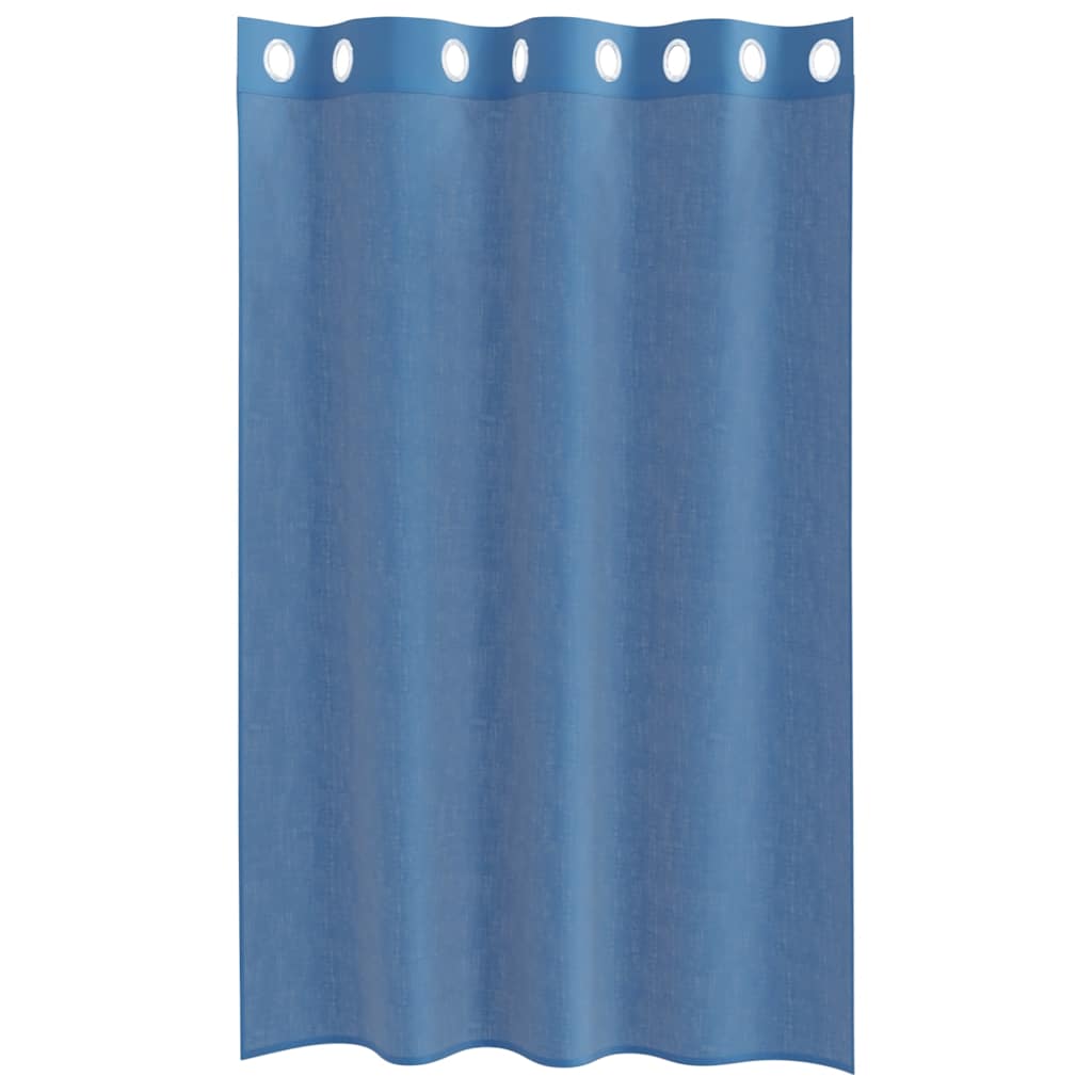 Voile Curtains with Grommets 2 pcs Royal Blue
