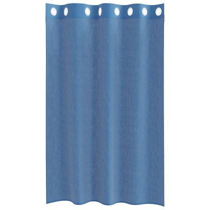 Voile Curtains with Grommets 2 pcs Royal Blue