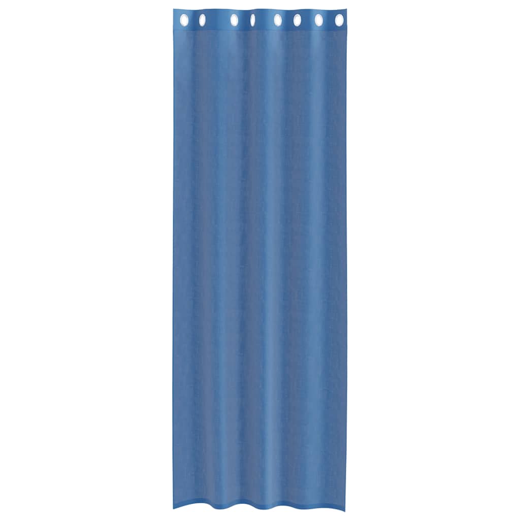 Voile Curtains with Grommets 2 pcs Royal Blue