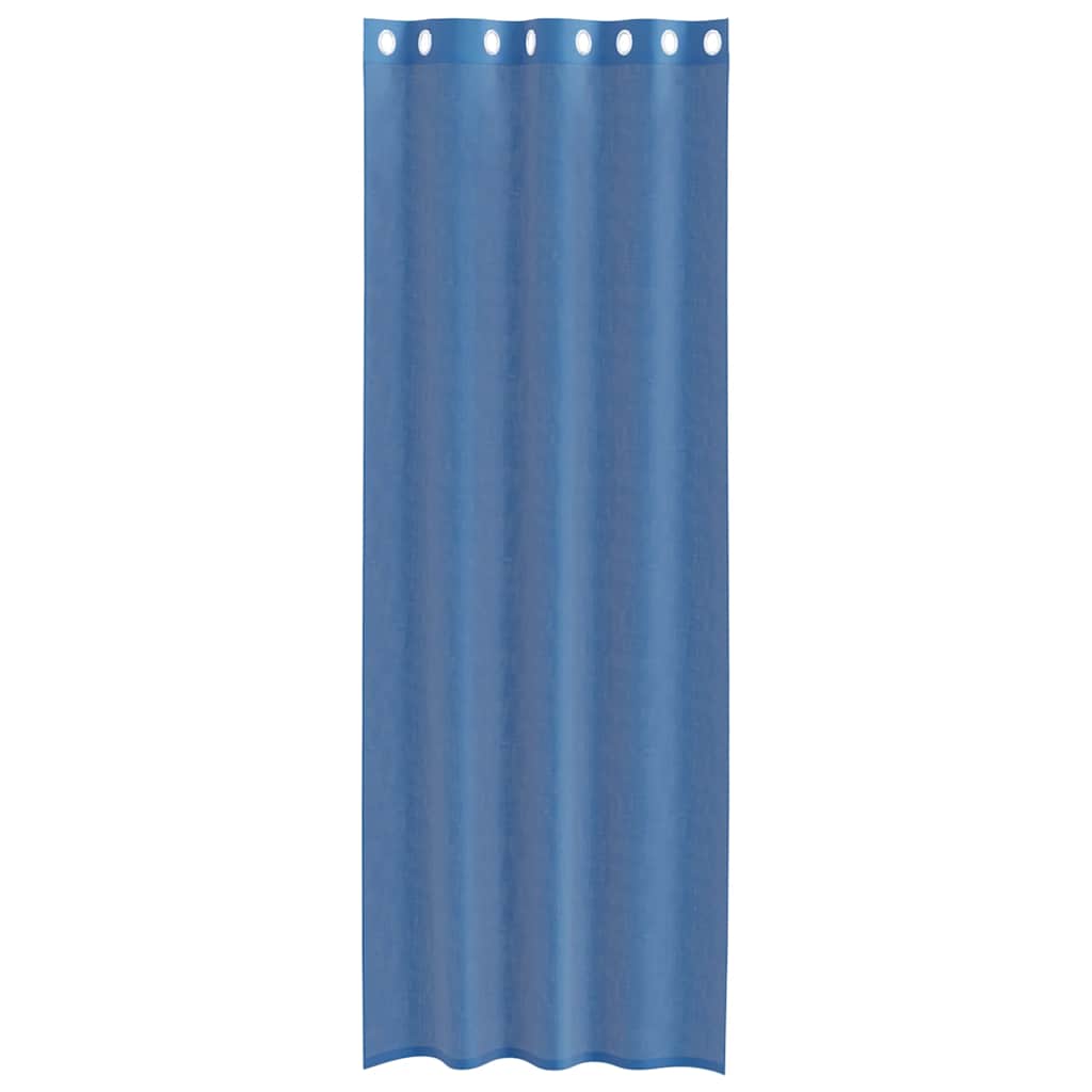 Voile Curtains with Grommets 2 pcs Royal Blue