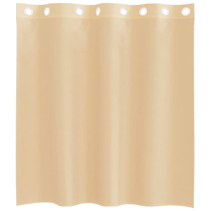 Voile Curtains with Grommets 2 pcs Sand