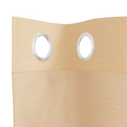 Voile Curtains with Grommets 2 pcs Sand