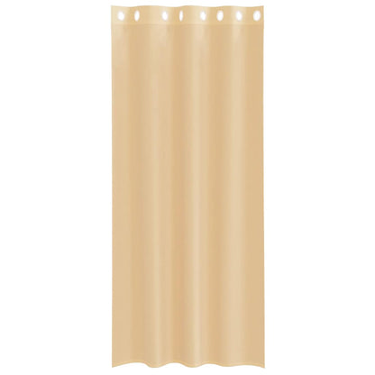 Voile Curtains with Grommets 2 pcs Sand