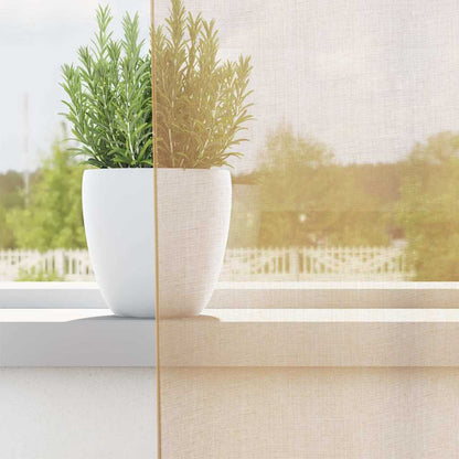 Voile Curtains with Grommets 2 pcs Sand