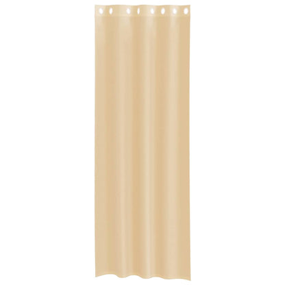Voile Curtains with Grommets 2 pcs Sand
