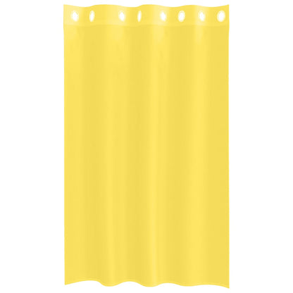 Voile Curtains with Grommets 2 pcs Yellow
