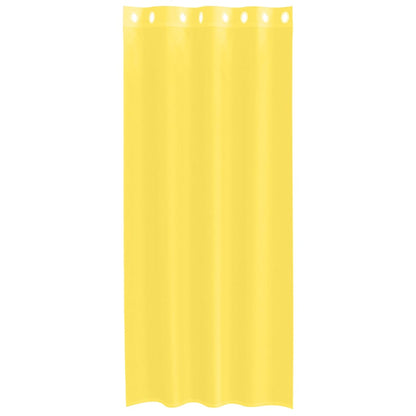 Voile Curtains with Grommets 2 pcs Yellow
