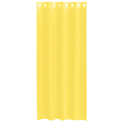 Voile Curtains with Grommets 2 pcs Yellow