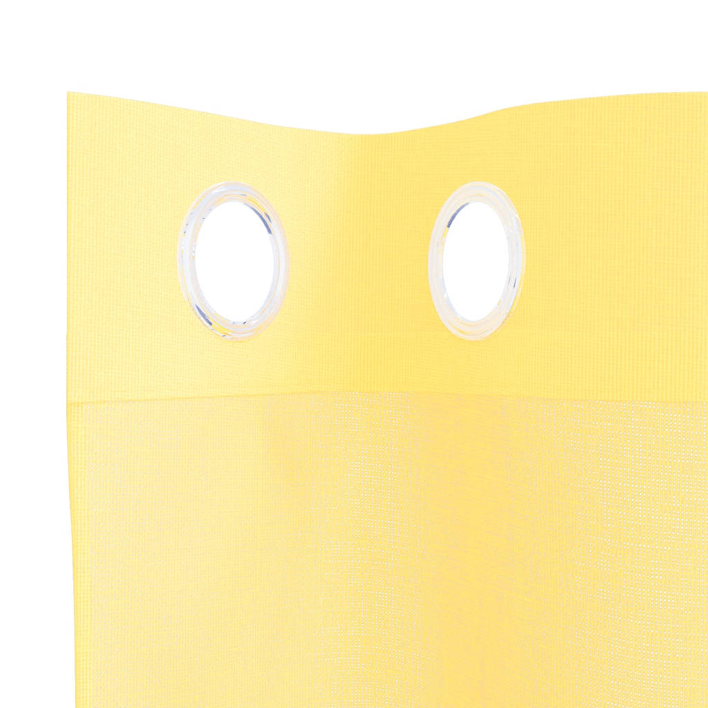 Voile Curtains with Grommets 2 pcs Yellow
