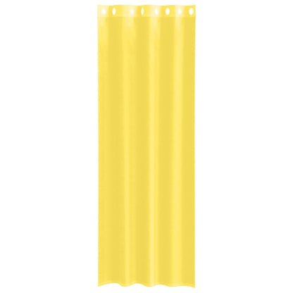 Voile Curtains with Grommets 2 pcs Yellow