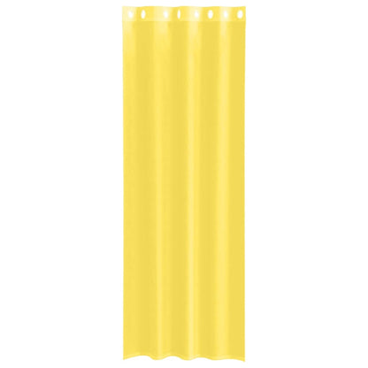 Voile Curtains with Grommets 2 pcs Yellow