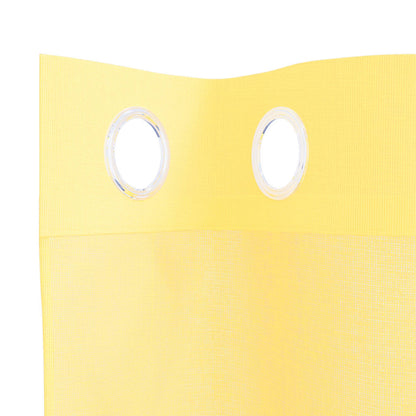 Voile Curtains with Grommets 2 pcs Yellow