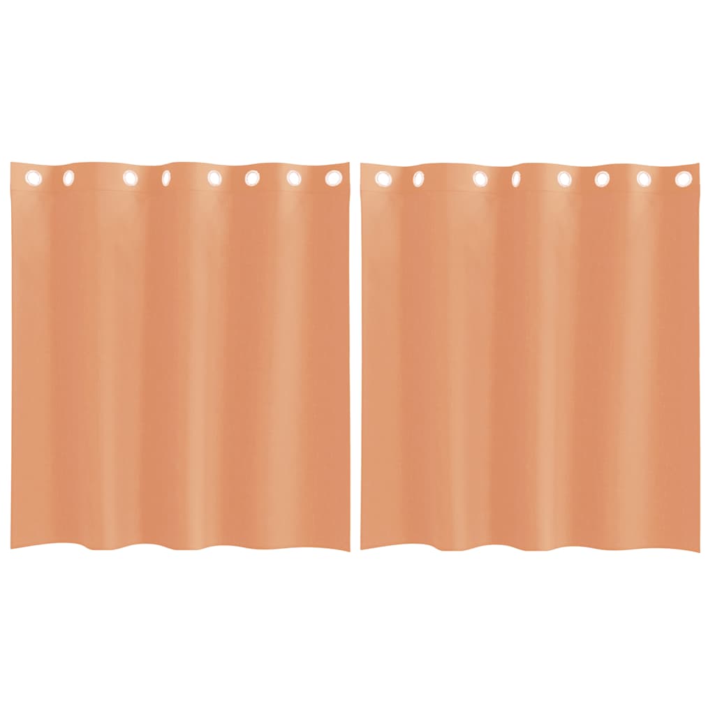 Voile Curtains with Grommets 2 pcs Terracotta