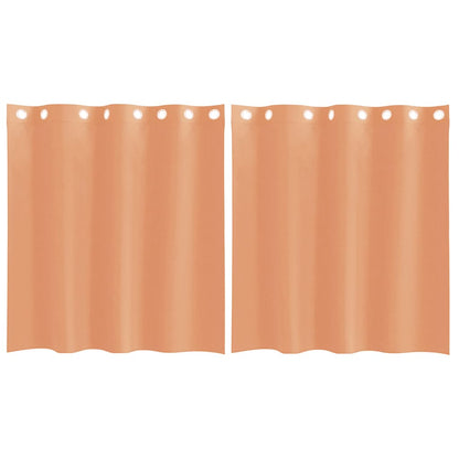 Voile Curtains with Grommets 2 pcs Terracotta