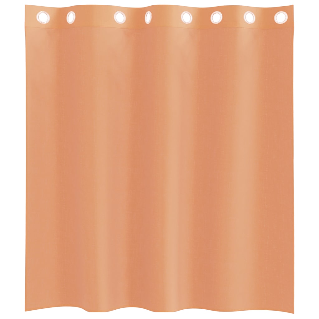 Voile Curtains with Grommets 2 pcs Terracotta