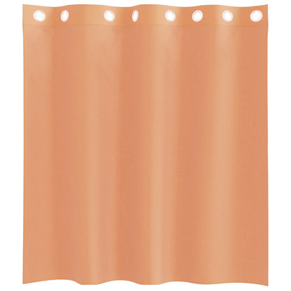 Voile Curtains with Grommets 2 pcs Terracotta