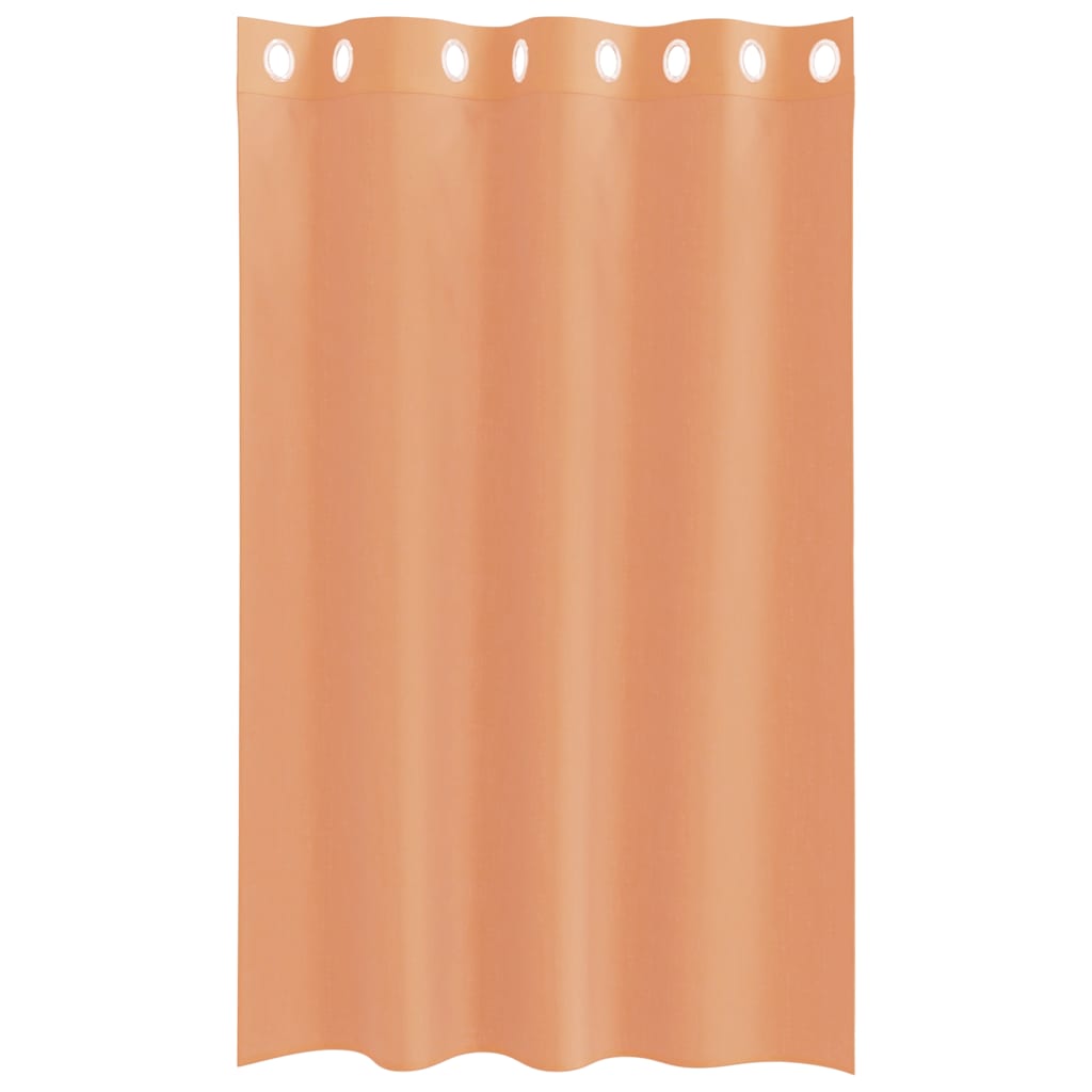 Voile Curtains with Grommets 2 pcs Terracotta
