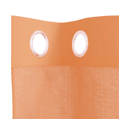 Voile Curtains with Grommets 2 pcs Terracotta