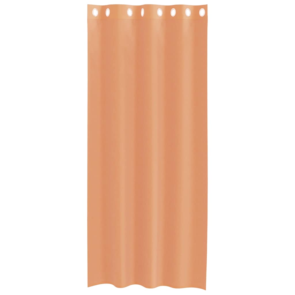 Voile Curtains with Grommets 2 pcs Terracotta