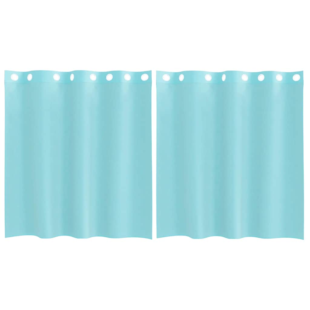 Voile Curtains with Grommets 2 pcs Turquoise