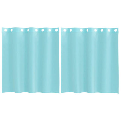 Voile Curtains with Grommets 2 pcs Turquoise