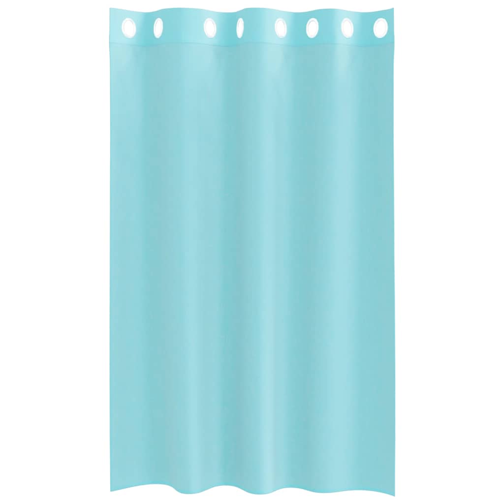 Voile Curtains with Grommets 2 pcs Turquoise