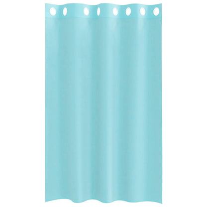 Voile Curtains with Grommets 2 pcs Turquoise